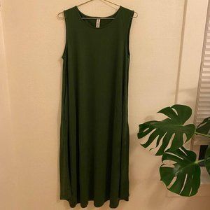 New Green Womens Tank Dress Medium